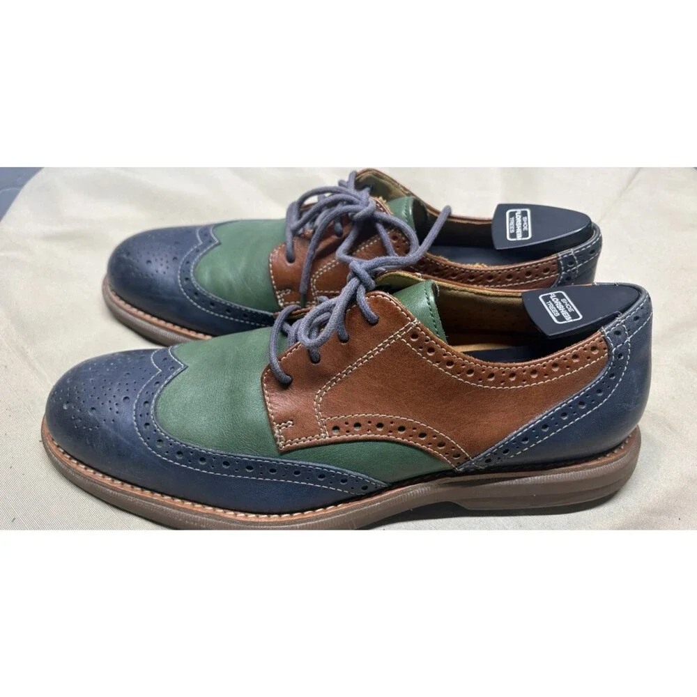 Men's Sperry Top-Sider Gold Cup Multicolor Leather Wingtip Oxford Shoe Size 10m